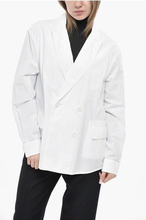 Aspesi Unlined Double-Breasted Cotton Blazer size 42