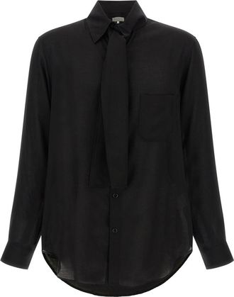 Yohji Yamamoto Black Stole Neck Shirt