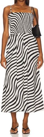 Nation Ltd Sibelle Smocked Midi Dress In Swirl Print