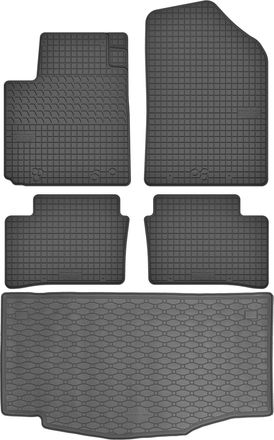 OEM Hyundai I10 Ii Hatchback De 2013-2019 Set - Alfombrillas De Goma Para Coche + Alfombrilla Para Maletero