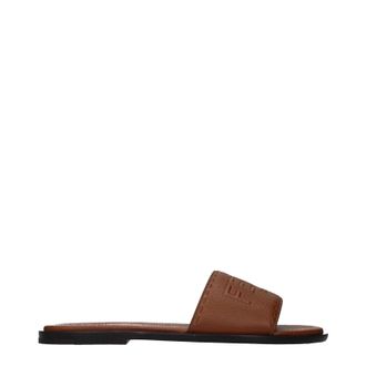 Fendi Herens Slippers en klompen Bruin/Leer Leer
