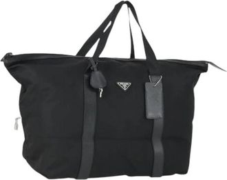 Prada Pre-owned Nylon Weekendtas - Dames - Vintage Weekendtas - Zwart - ONE Size - Nylon - Vintage