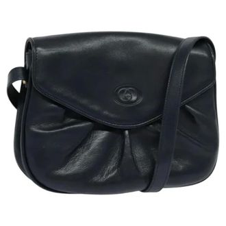 Gucci Pre-owned Leather gucci-bags - Dames - Pre-owned - Blauw - Maat: ONE Size Leer