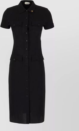Versace stretch viscose dress short sleeves buttons