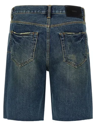Purple P059 Denim Shorts - Blue
