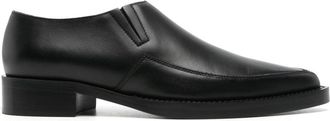 Fabiana Filippi pointed-toe leather loafers - women - Calf Leather/Calf Leather/Calf Leather - 38.5 - Black