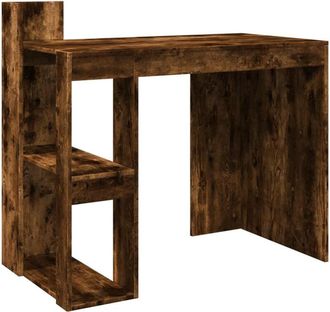 vidaXL Office Desk Smoked Oak 103.5x56.5x94 cm Engineered Wood Vidaxl