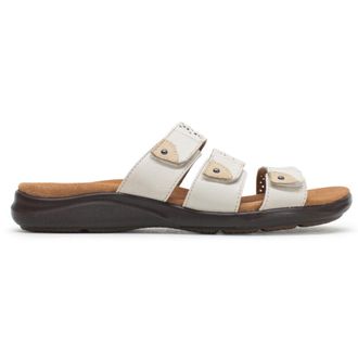 Clarks Kitly Walk Leather Womens Comfort Sandals - White - Size:UK 4.5