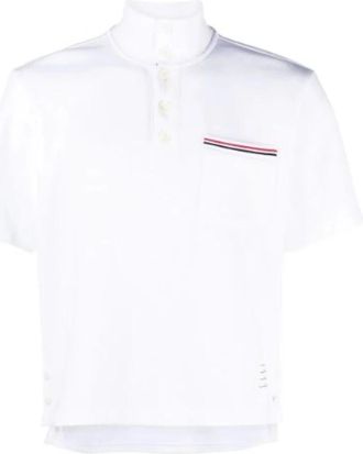 Thom Browne Katoenen Polo - Heren - Polos - Wit - S - Katoen - Tops