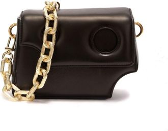 Off-white logo-print shoulder bag - women - Leather - One Size - Black