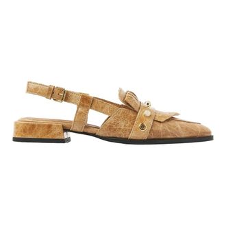 VIA VAI Schoenen, Dames, Bruin, 38 EU, Leer, Jazz Tammi Slingbacks