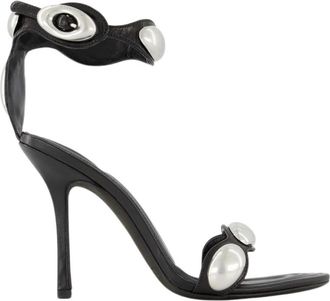 Alexander Wang Dome 105 Sandalen - Leer - Zwart - Dames - Sandalen met hakken - Zwart - 35 EU - Leer - Schoenen