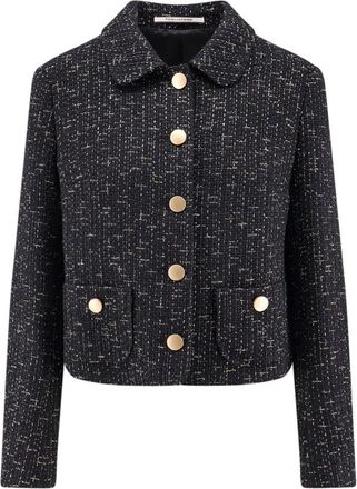 Tagliatore Idelle Cropped Tweed Jas - Dames - Blazers - Zwart - S - Tweed - Jassen