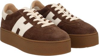 Hogan Cool Rich Brown Suede Calfskin Sneakers