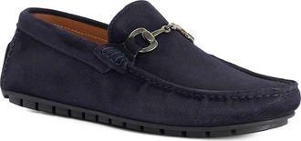 Dune London Brackon Bit Loafer in Navy/suede at Nordstrom, Size 46