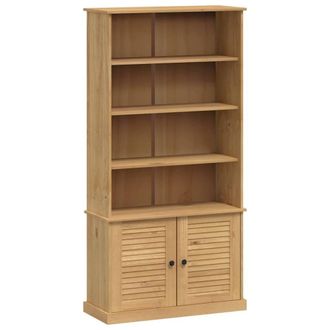Berkfield Home Bookcase VIGO 85x35x170 cm Solid Wood Pine in Brown | Size: 85 x 35 x 170 cm