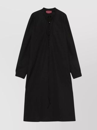 Gucci cotton long-sleeve knee-length dress