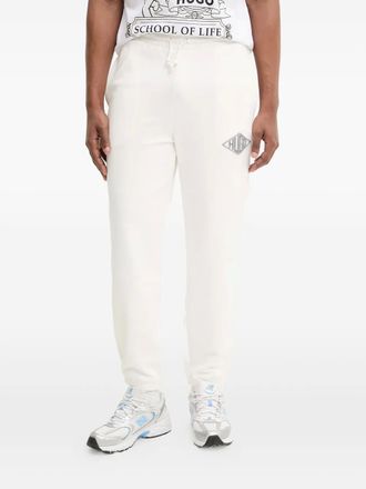 HUGO BOSS flocked-logo track pants - White