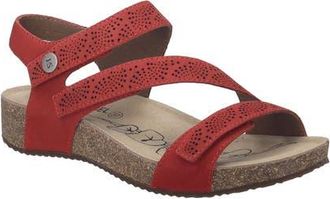 Josef Seibel Tonga 78 Ankle Strap Platform Wedge Sandal in Red at Nordstrom, Size 11-11.5Us