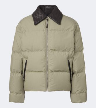 Bottega Veneta Piumino in twill di misto cotone