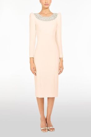 Jenny Packham Jacquetta Embellished Midi Dress in Morganite at Nordstrom, Size 14 Uk