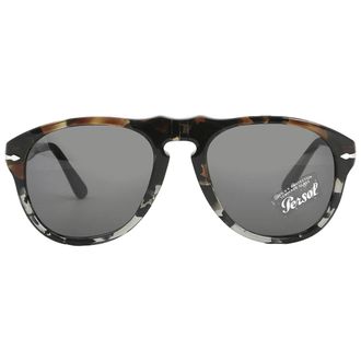 Persol Dark Grey Oval Mens Sunglasses PO0649 1159B1 54
