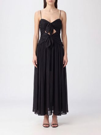 Zimmermann Abito da cerimonia midi in pura seta con cut-out e spalle scoperte