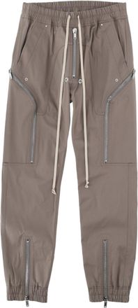 Rick Owens Heizer Cargo Pants with Elastic Waistband and Zippered Pockets