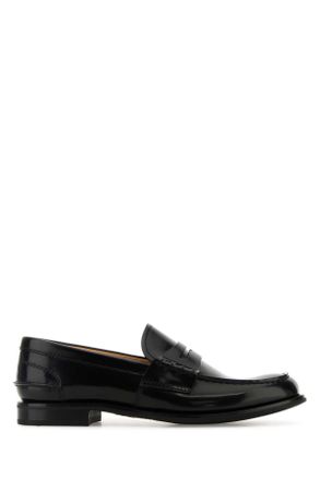 Churchs Black Leather Pembley Loafers