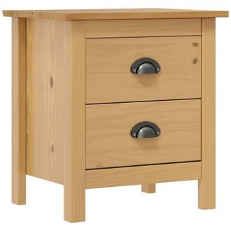 vidaXL Comodino Hill 46x35x49,5 cm in Legno Massello di Pino Vidaxl