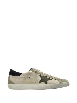 Golden Goose Iconic Low-Top Sneakers with Vintage Treatment and Suede Accents