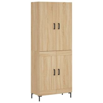 Berkfield Home Highboard Sonoma Oak 69.5x34x180 cm Engineered Wood in Light Tan