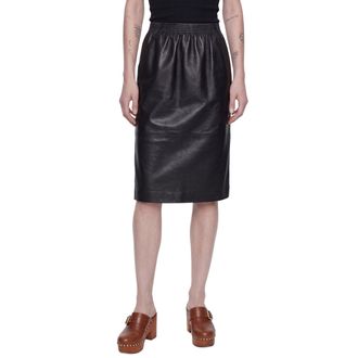 Chlo&eacute; Leather Knee-length Pencil Skirt