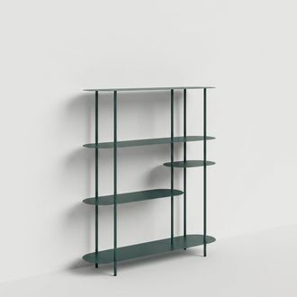 Les Tendances Librer&iacute;a Moderna De Metal Saturno Con 5 Estantes - Verde Oscuro