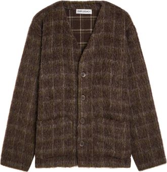 Our Legacy Checked Brushed Wool-blend Cardigan - Multicoloured 1 - 48 (IT48 / M)