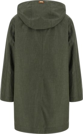 Herno Womens Bicolor Linen Coat Clothing