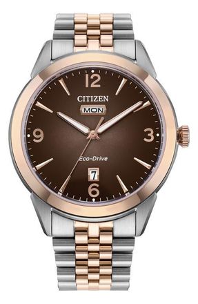 Citizen Rolan Eco-Drive Bracelet Watch, 40.5mm in Two-Tone at Nordstrom
