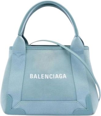 Balenciaga Pre-owned Canvas balenciaga-bags - Dames - Vintage Shopper - Blauw - ONE Size - Vintage
