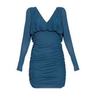 Saint Laurent Elegant Long Sleeves Dress