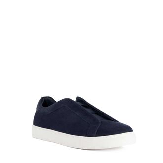 Dune London Mens Tylers - Lace-Less Trainers - Navy Leather - Size UK 8