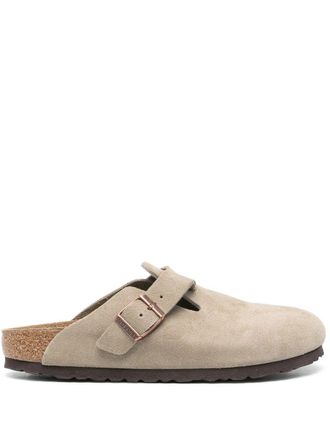 Birkenstock Boston Taupe, Suede Leather