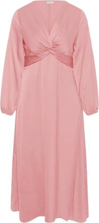Kaffe Curve KCjamie Knot Dress - Dresses - Mujer - Rosa - 6XL