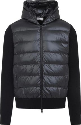 Moncler Giacca trapuntata con cappuccio - Nero