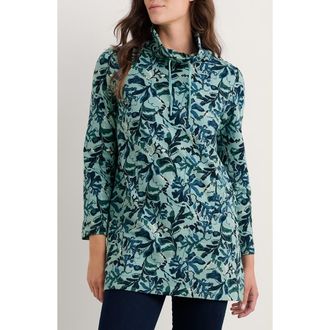 Seasalt Cornwall Formative Floral Tunic in Floating Fronds Sardine at Nordstrom Rack, Size 12 Us / 16 Uk