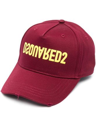 Dsquared2 Honkbalpet met logoprint - Rood