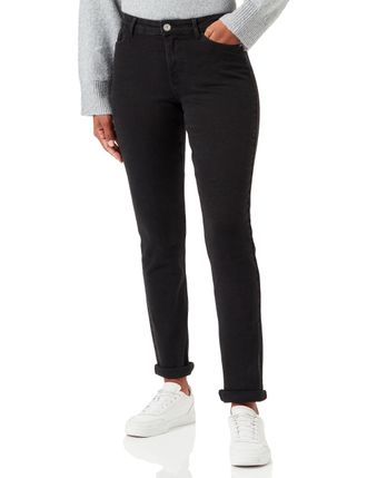 Pieces Pieces A/S Womens Pckesia Mw Straight BLC Jeans Noos, Black, 25W x 32L