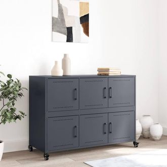 Berkfield Home Sideboard Anthracite 100.5x39x72 cm Steel in Dark Grey
