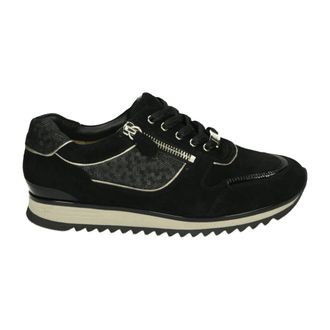Hassia Sportieve Lage Damesschoenen Zwart - Dames - Sneakers - Zwart - 38 1/2 EU - Leer - Schoenen