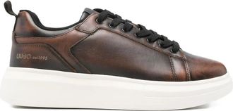 Liu Jo leather platform sneakers - Brown