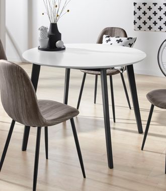 Inosign Esstisch »Cody, TOPSELLER!« Esstisch, Küchentisch, OTTOs Choice, Beine aus Massivholz, runde MDF-Tischplatte, in 2 Farbvarianten